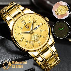 Men's Quartz Watch Relojes De Hombre Stainless Steel Luxury Business Wristwatch